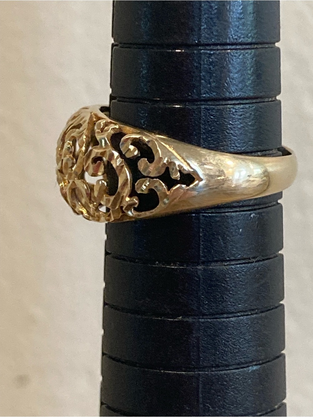 Vintage 10k Yellow Gold JCM Openwork Filigree Band Ring Women's Jewelry Size 7 - Picture 13 of 16